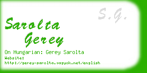 sarolta gerey business card